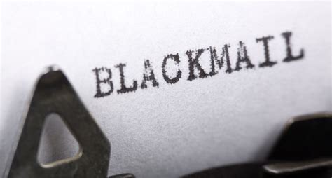 Blackmail .